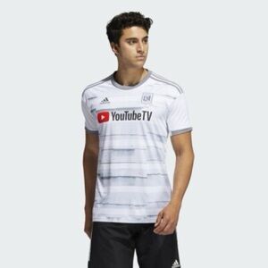 Adidas White and Gray LAFC Jersey